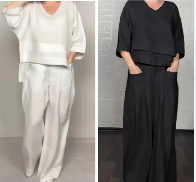 Tania Breezy Linen Two-Piece Set