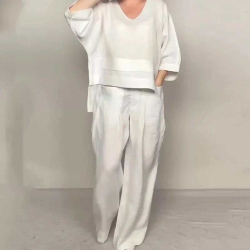 Tania Breezy Linen Two-Piece Set
